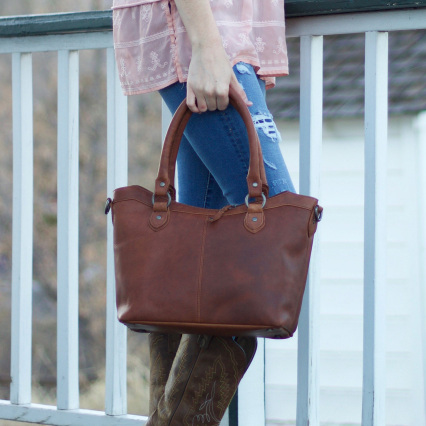 CONCEALED CARRY BAILEY LEATHER SATCHEL