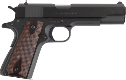 Colt Government Model, Series 70, .45 ACP, 5" Barrel, Blued, Rosewood Grips, 7-Rd